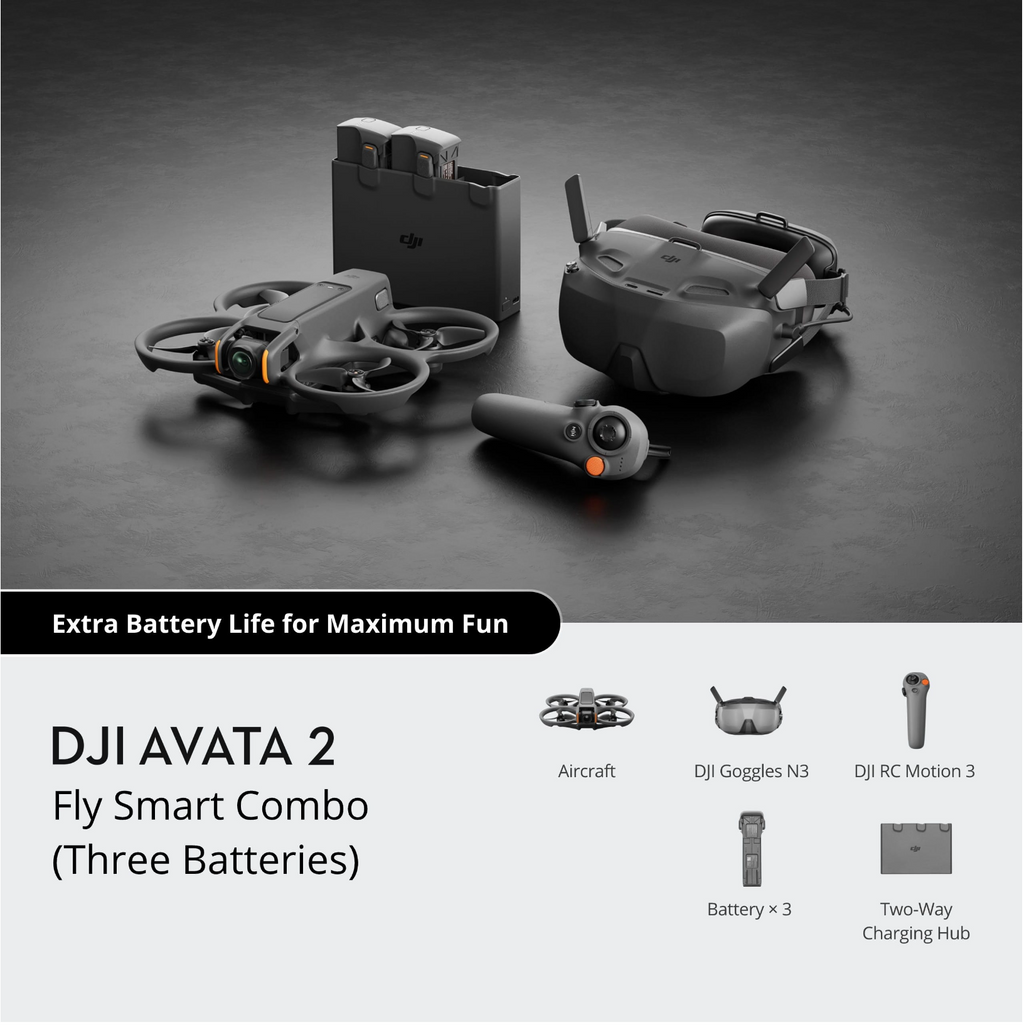 DJI Avata 2 Fly Smart Combo (Three Batteries)
