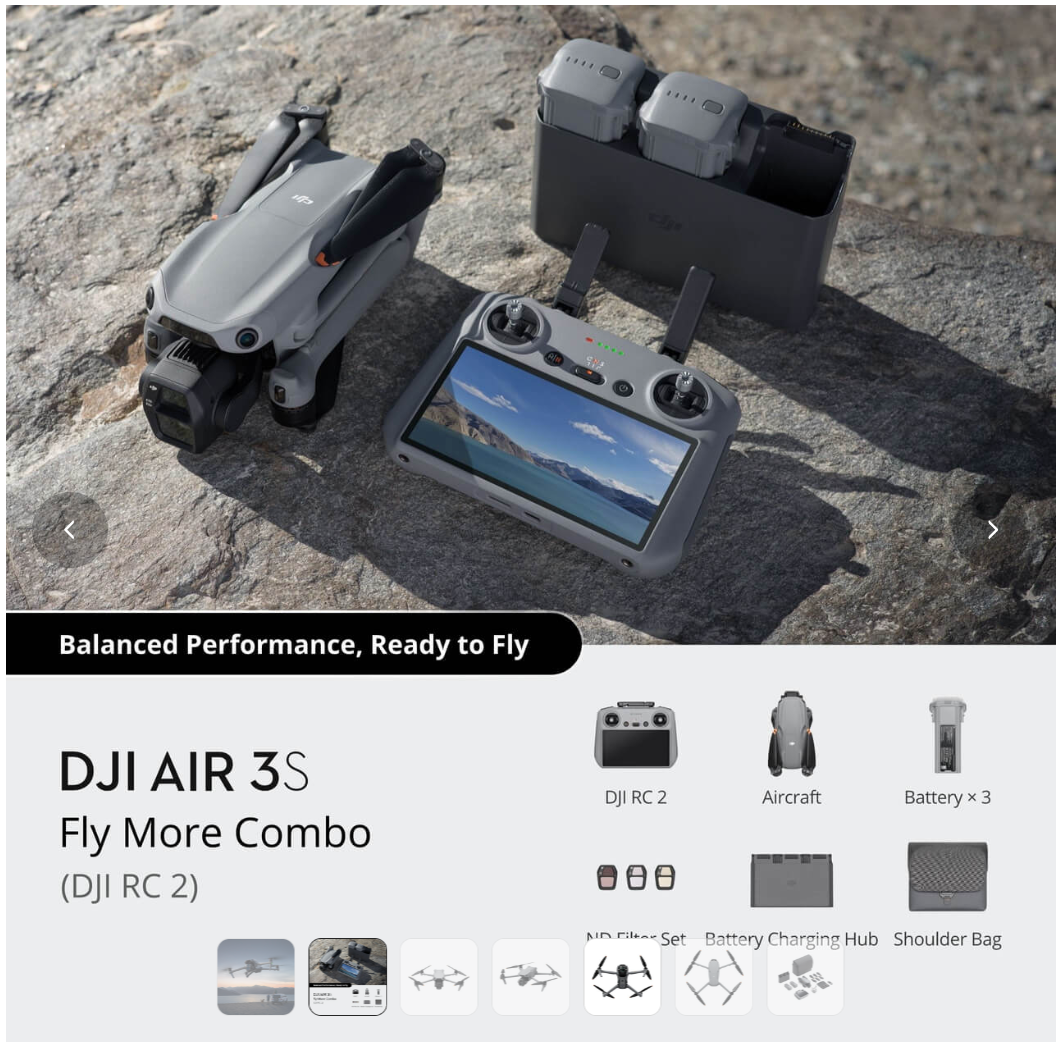 DJI Air 3S Fly More Combo (DJI RC 2)
